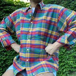 Multicolored Gap button up dress shirt